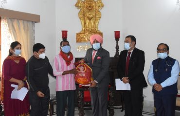 Governor interacting with tuberculosis patients under Tuberculosis (TB) disease public awareness campaign.