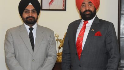 Chief Secretary Dr. S. s. Sandhu paid a courtesy call on the Governor.
