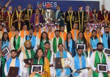 Governor with the students at the 20th convocation ceremony organized at the University of Petroleum and Energy Studies (UPES), Vidhauli.;?>