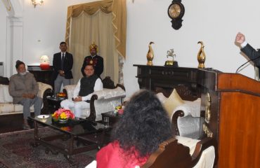 Governor addressing the program organized at Raj Bhawan.