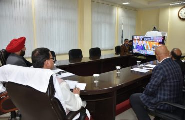 Governor participating in the video conferencing organized in connection with G-20 under the chairmanship of PM Shri Narendra Modi.