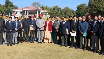 Governor honored officers and employees of Raj Bhawan for their excellent work.