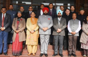 Senior IAS and IPS officers mets the governor at the Rajbhawan and greeted him for the happy new year.