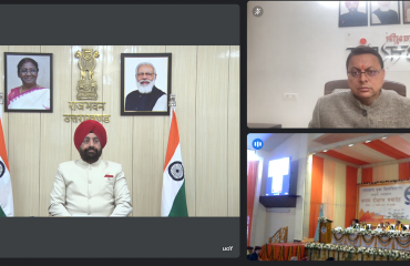 Governor virtually participating in the seventh convocation ceremony of Uttarakhand Open University.