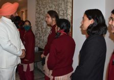 Governor with the students of TEDx Mussoorie program organized at Raj Bhavan.;?>