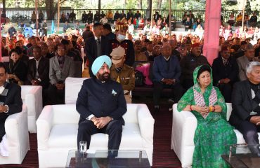 गढ़ी कैंट में उत्तराखण्ड राज्य नेपाली भाषा समिति, देहरादून द्वारा आयोजित कार्यक्रम के अवसर पर राज्यपाल।
