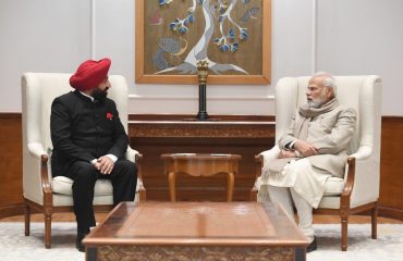 Governor pays a courtesy call on the Hon'ble Prime Minister Shri Narendra Modi in New Delhi.