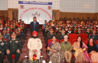 Governor with NCC Cadets at Raj Bhavan Auditorium.