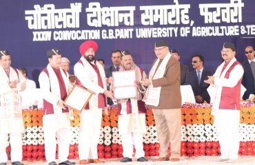 Governor honours National Security Advisor Ajit Doval with honorary title of Vigyan Varidi.