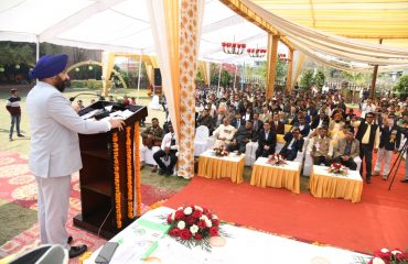 Governor addresses the gathering at the 16th National Convention of Rashtriya Sainik Sanstha.