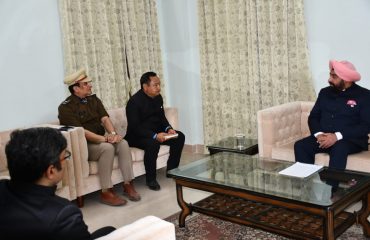 Governor oversees review meeting with officials at Circuit House, Kathgodam.