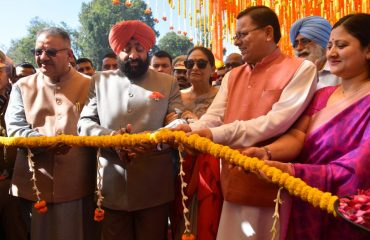 Governor and Chief Minister Pushkar Singh Dhami inaugurating the Vasantotsav-2023 at Raj Bhawan.