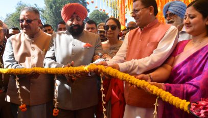 Governor and Chief Minister Pushkar Singh Dhami inaugurating the Vasantotsav-2023 at Raj Bhawan.