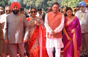 Governor and Chief Minister Pushkar Singh Dhami inaugurating the Vasantotsav-2023 at Raj Bhawan.