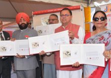 Governor and Chief Minister Pushkar Singh Dhami releasing the special postage cover of Timru and inaugurating the postage stamp exhibition on the occasion of Vasantotsav-2023 at Raj Bhawan.;?>