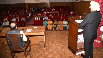 Governor addressing the Parivar Milan program organized at Raj Bhawan Auditorium.