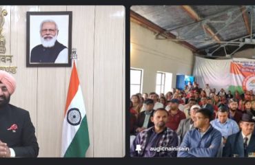 अटल उत्कृष्ट राजकीय इंटर कॉलेज, नैनीसैंण चमोली के ‘प्लेटिनम जुबली’ समारोह में बतौर मुख्य अतिथि वर्चुअली प्रतिभाग करते हुए राज्यपाल।