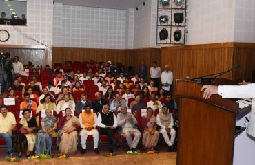 Governor Lt. Gen. Gurmit Singh (Retd) addresses the program.