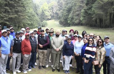 Governor Lt Gen Gurmeet Singh (Retd) with the participants.
