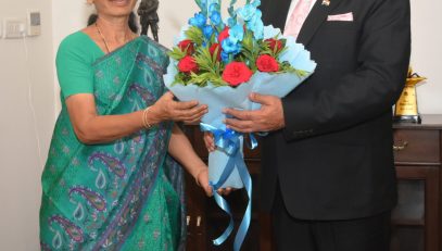 Dr. K.K. Lakshmi Rao pays a courtesy call to Governor.