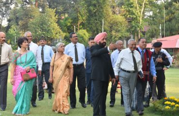 Governor visits Nakshatra Vatika and Bonsai Garden at Raj Bhawan.