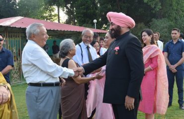 Governor meets serving and retired officers of Assam Regiment Dehradun Sector along with their family members.