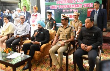 18-05-2023 : Governor addresses the Curtain Raiser program organized at Raj Bhawan Golf Course.