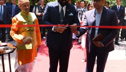 Governor inaugurating the revitalization works of Raj Bhawan Nainital Secretariat.