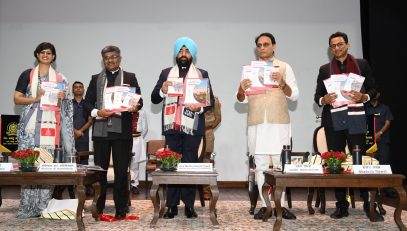Governor Lt. Gen. Gurmeet Singh (Retd) releasing the book in a program organized at Lal Bahadur Shastri National Academy of Administration, Mussoorie.