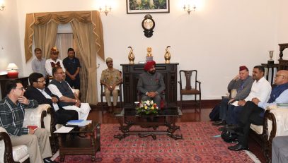 Governor Lt. Gen. Gurmeet Singh (Retd) during a meeting regarding the establishment of a Center of Excellence in Uttarakhand in collaboration with the Indo-Israeli Agri Project.