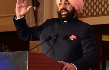 Governor Lt. Gen. Gurmit Singh (Retd) addresses the 