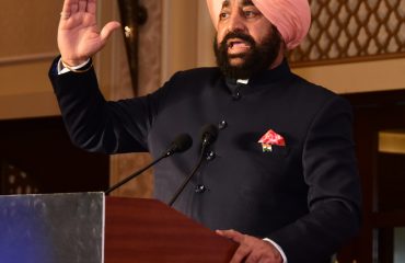 Governor Lt. Gen. Gurmit Singh (Retd) addresses the 