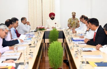 Governor in a meeting with Vice Chancellors of Private Universities at Raj Bhavan.