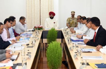 Governor in a meeting with Vice Chancellors of Private Universities at Raj Bhavan.