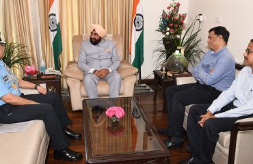 Governor meeting with officials of Air Force and Civil Aviation Department.
