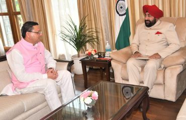 Chief Minister Shri Pushkar Singh Dhami pays courtesy call on Governor .
