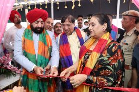 Governor Lt. Gen. Gurmit Singh (Retd) and First Lady Smt. Gurmeet Kaur inaugurate the newly constructed charitable multi-specialty hospital of Shree Shyam Sahara Kanika Foundation at Zirakpur, Mohali.