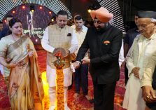 Governor Lt Gen Gurmit Singh (Retd) and Chief Minister Shri Pushkar Singh Dhami inaugurate the cultural evening organized on the occasion of Shri Krishna Janmashtami.;?>