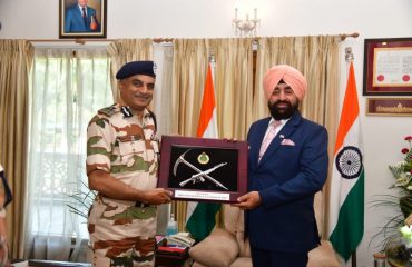 . ITBP Director General Anish Dayal Singh and officers meet Governor .