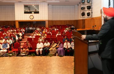 Governor Lt Gen Gurmit Singh (Retd) apprises on the book ‘Aatma Ke Swar’.