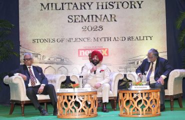 Governor Lt Gen Gurmit Singh (Retd) participates in the panel discussion in the program.