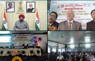 एसएसजे विश्वविद्यालय के दो दिवसीय सेमिनार के उद्घाटन सत्र को वर्चुअली संबोधित करते हुए राज्यपाल लेफ्टिनेंट जनरल गुरमीत सिंह (से नि)।