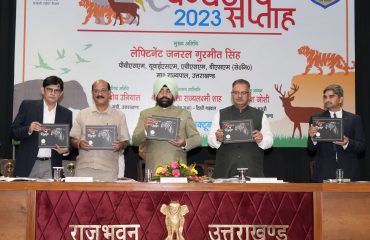 Governor Lt Gen GurmitSingh (Retd) releases books on the occasion of a program organized at Raj Bhawan.