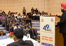 Governor Lt Gen Gurmit Singh (Retd) addresses the 49th All India Police Science Congress program at FRI, Dehradun.;?>
