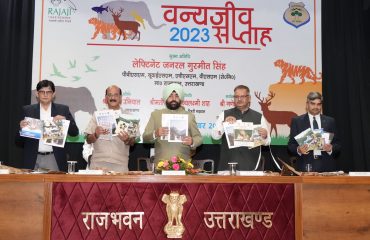 Governor Lt Gen GurmitSingh (Retd) releases books on the occasion of a program organized at Raj Bhawan.
