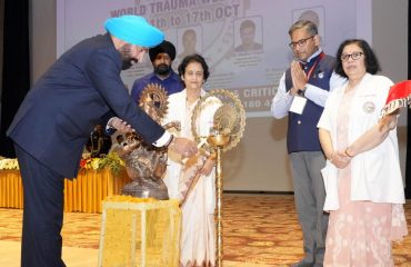 Governor Lt Gen Gurmit Singh (Retd) inaugurates the “World Trauma Week-2023” program organized at AIIMS Rishikesh.