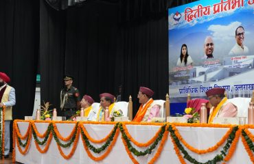 Governor Lt Gen Gurmit Singh (Retd) addresses the program.
