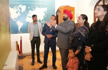 Governor Lt Gen Gurmit Singh (Retd) visits the George Everest Cartography Museum in Mussoorie.