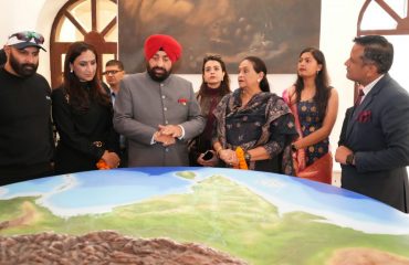 Governor Lt Gen Gurmit Singh (Retd) visits the George Everest Cartography Museum in Mussoorie.