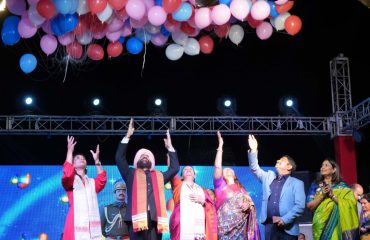 Governor Lt Gen Gurmit Singh (Retd) and First Lady Mrs. Gurmeet Kaur conclude the Upwa Diwali Fair.